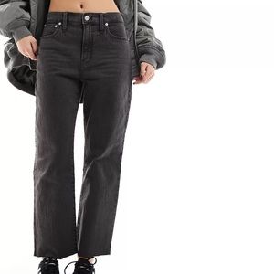 Madewell Raw Hem Perfect Vintage Jeans in Black
